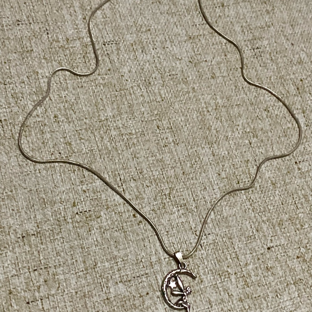 Silver925  Moon Pendant Necklace